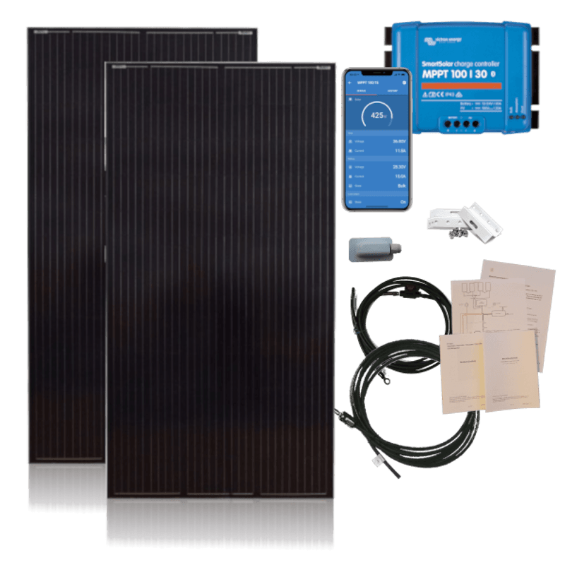 Solcellepakke Hytte 400W (2x200) SmartBlack 