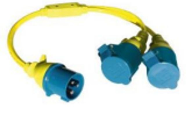 Hovedbilde Splitter Cord 16A/250V CEE/2xCEE