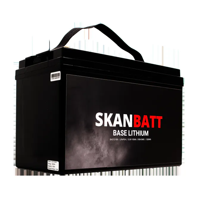 Hovedbillede Skanbatt Base Lithium 12V 100Ah 100A BMS