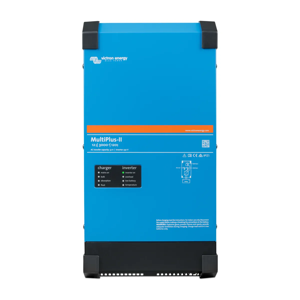 Victron Multiplus-II C12/3000/120-32 kombi inverter og lader