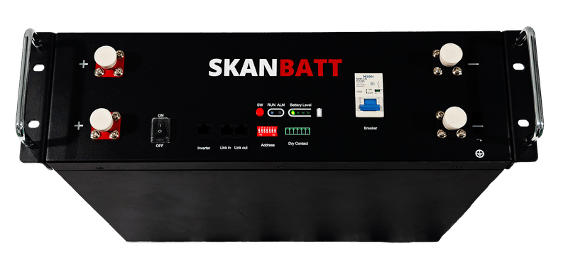 SKANBATT Lithium Rackbatteri 51,2V 100Ah - 5,12kWh - LiFePO4