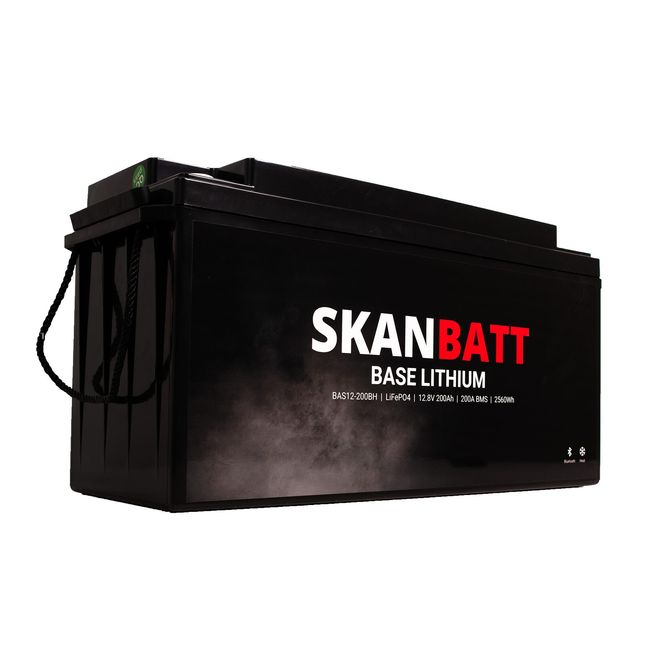 Hovedbilde Skanbatt Base Lithium - 12V 200Ah Bluetooth Heat